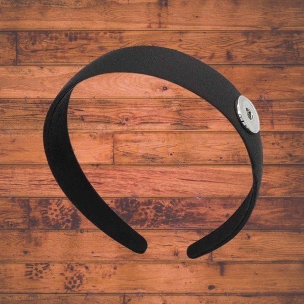 Black Snap Button Hairband